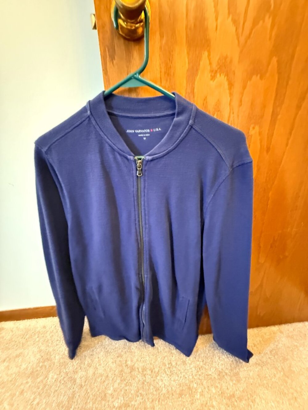 John Varvatos Star USA Men's Full Zip Jacket Medium Blue